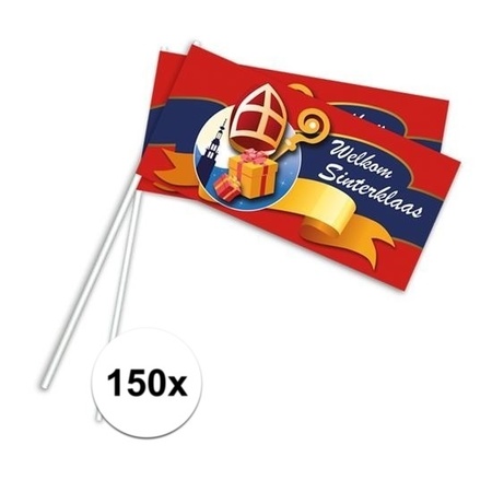 Sinterklaas zwaaivlaggetjes 150 stuks