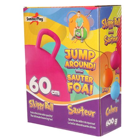 Skippybal roze 60 cm voor kinderen - buitenspeelgoed voor kids