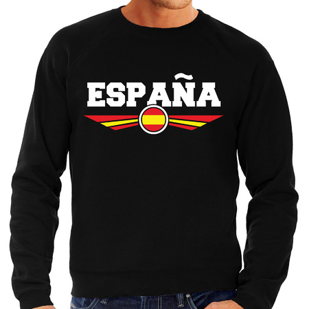 Spanje / Espana landen sweater / trui zwart heren