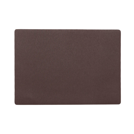 Stevige luxe Tafel placemats Plain chocolade bruin 30 x 43 cm