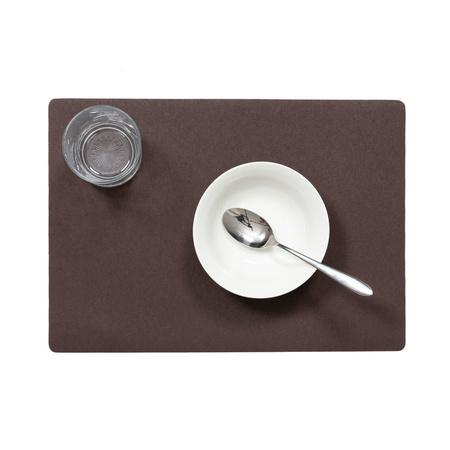 Luxery table placemats Plain darkbrown 30 x 43 cm
