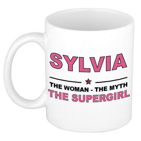 Sylvia The woman, The myth the supergirl cadeau koffie mok / thee beker 300 ml