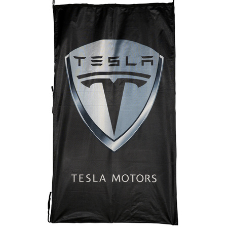 Tesla vlag zwart 150 x 90 cm