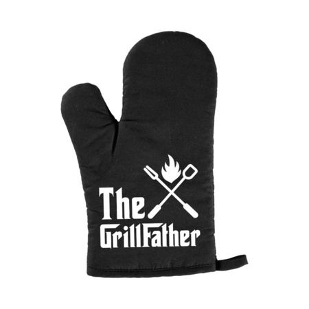 The Grillfather BBQ handschoen/ barbecue want zwart heren - Vaderdag cadeau