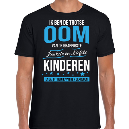 Trotse oom / kinderen t-shirt black for men