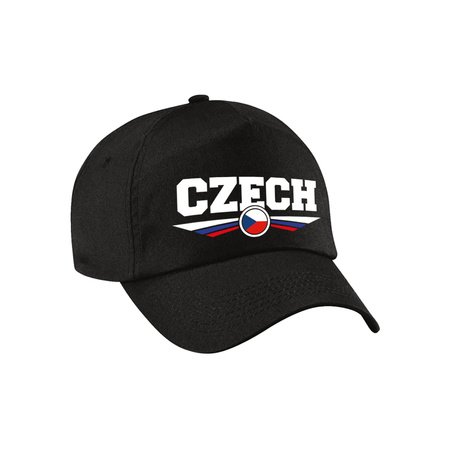Tsjechie / Czech landen pet / baseball cap zwart volwassenen