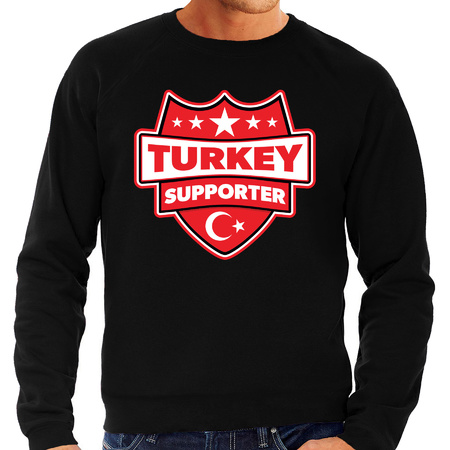 Turkije / Turkey schild supporter sweater zwart voor heren