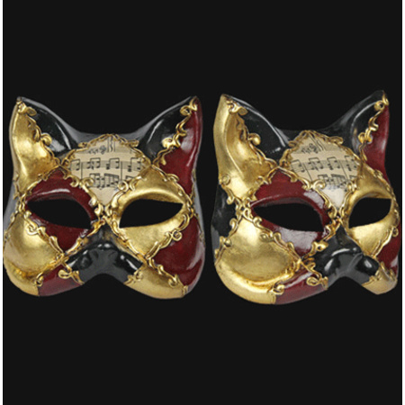 Thriller Kardinaal Aan het leren Venetiaanse muziek kat masker bij Fun en Feest België