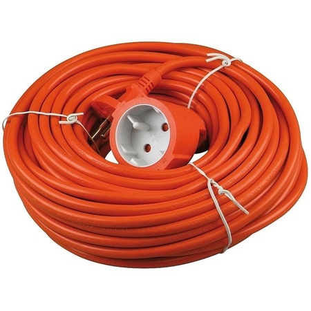 Verlengsnoer/kabel oranje 20 meter binnen/buiten