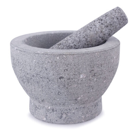 Mortar and pestle - grey - granite - D20 cm