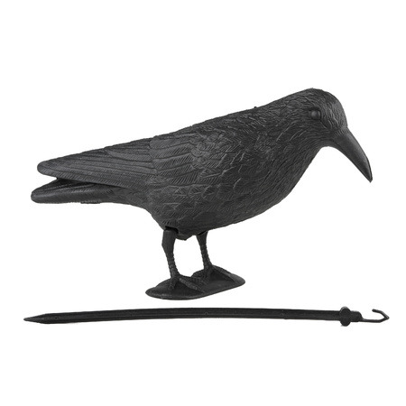 Vogelverschrikker/ duivenverjager raaf/zwarte kraai 38 cm