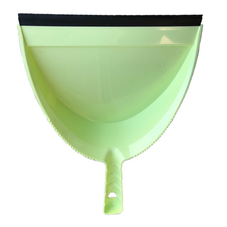 Vuilblik - met lip - kunststof - 25 x 20 cm - groen - stofblik