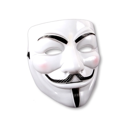 Wit V for Vendetta verkleed masker