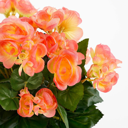 Salmon Begonia artificial plant 30 cm in pot