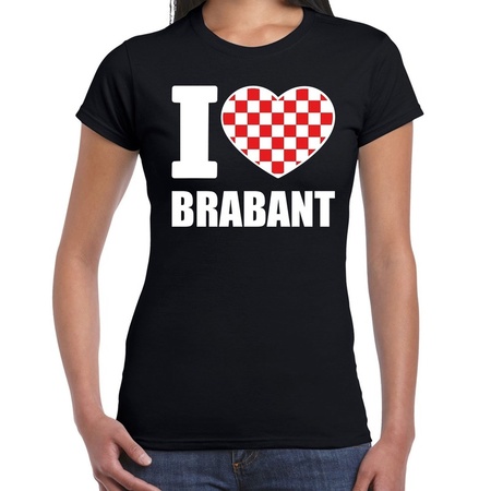 Black t-shirt I love Brabant for women