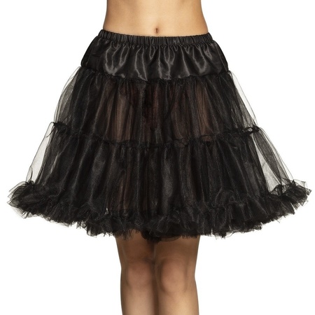 Zwarte petticoat rok voor dames 45 cm