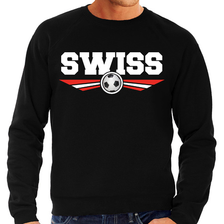 Zwitserland / Switzerland / Swiss landen / voetbal sweater zwart heren
